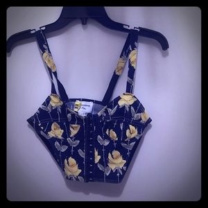 Blumarine Floral Bustier
